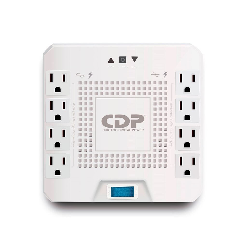 Reguladores de VoltajeCDPR-AVR1808Regulador para equipos electrónicos de alto consumo 1800VA 1000W con 8 tomas y protección R - AVR1808 - SILYMX