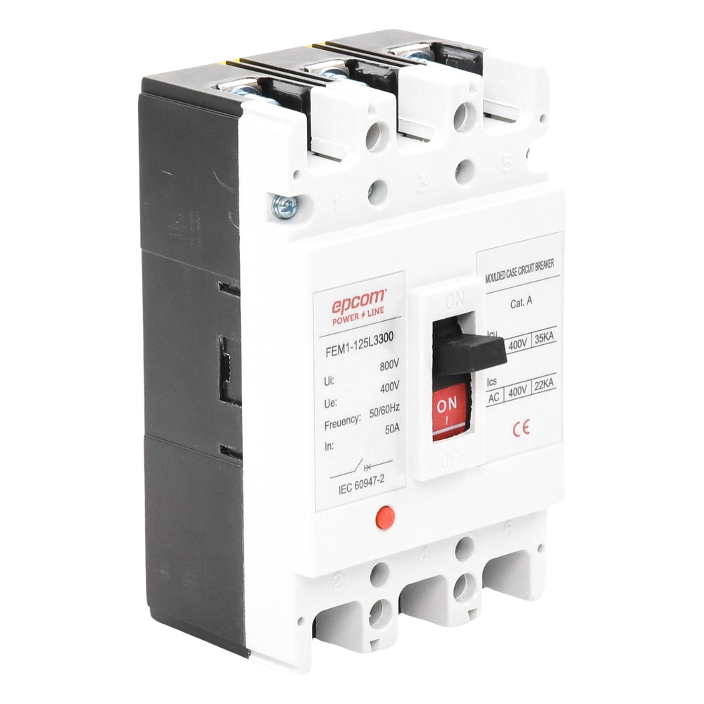Protección Térmica 3P, 50A, Corriente Alterna 690 V CA Trifásica. EPCOM POWERLINE - Imagen 2