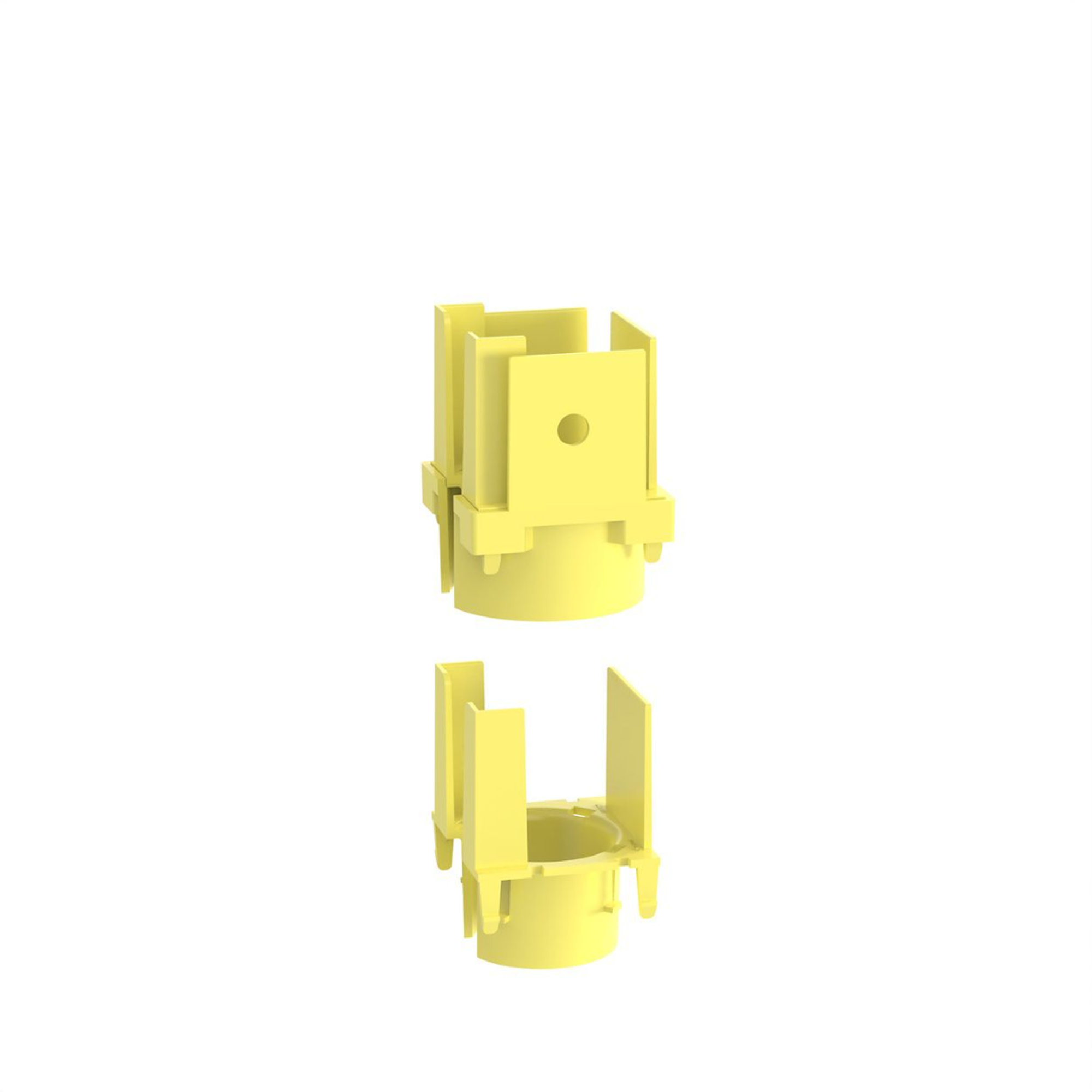 Tapa con 1 Salida a Tubo Corrugado de 1.5in (38mm), Para uso con Canaletas 2X2 FiberRunner™, Color Amarillo PANDUIT - Imagen 1