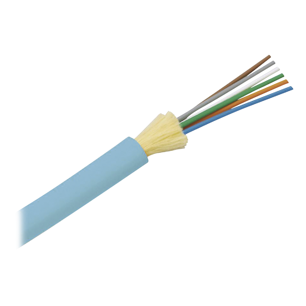 Cable Fibra Optica Interior 12 Hilos Multimodo OM4 50/125 Riser OFNR Dielectrico Tight Buffer 900um Marcas 0.61m (2ft) Panduit FODRZ12Y - Imagen 1