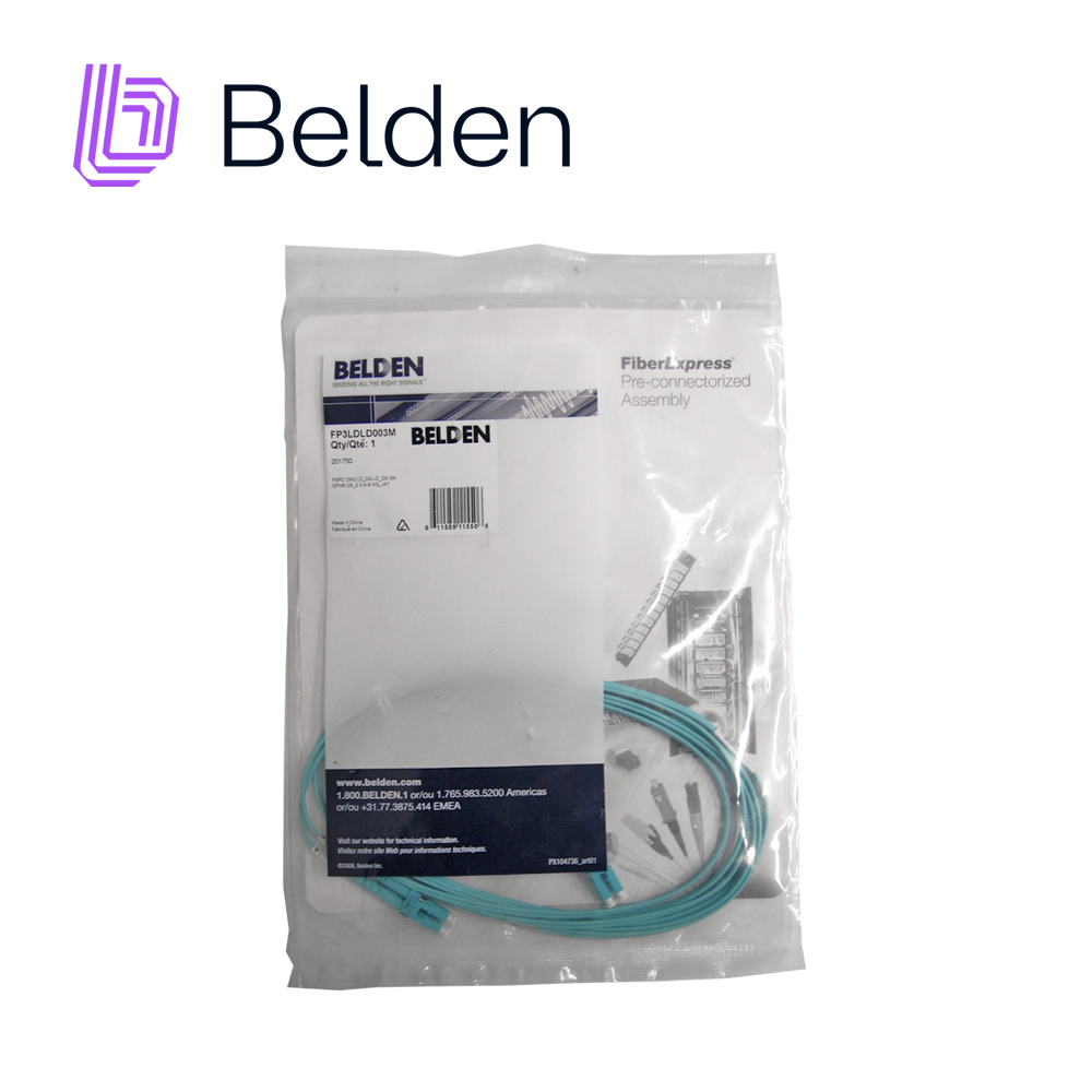 Belden Cable Fibra Óptica OM3 Duplex LC Macho - LC Macho 3 Metros Azul FP3LDLD003M - Imagen 4