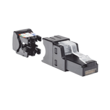 Plug RJ45 UTP Instalación Recta Terminación en Campo Certificable Compatible con Cat5e Cat6 y Cat6A Color Negro PANDUIT - Imagen 1