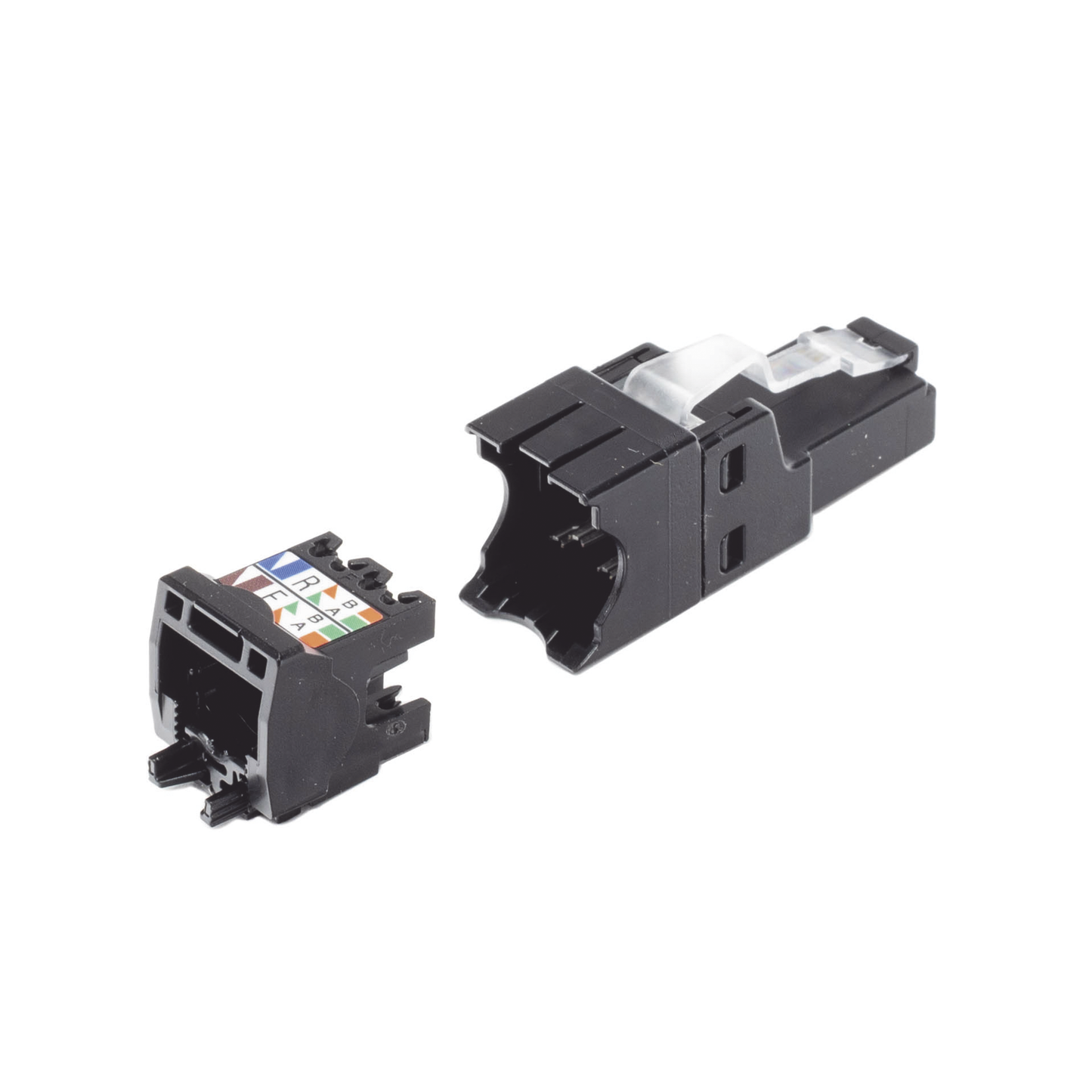 Plug RJ45 UTP Instalación Recta Terminación en Campo Certificable Compatible con Cat5e Cat6 y Cat6A Color Negro PANDUIT - Imagen 4
