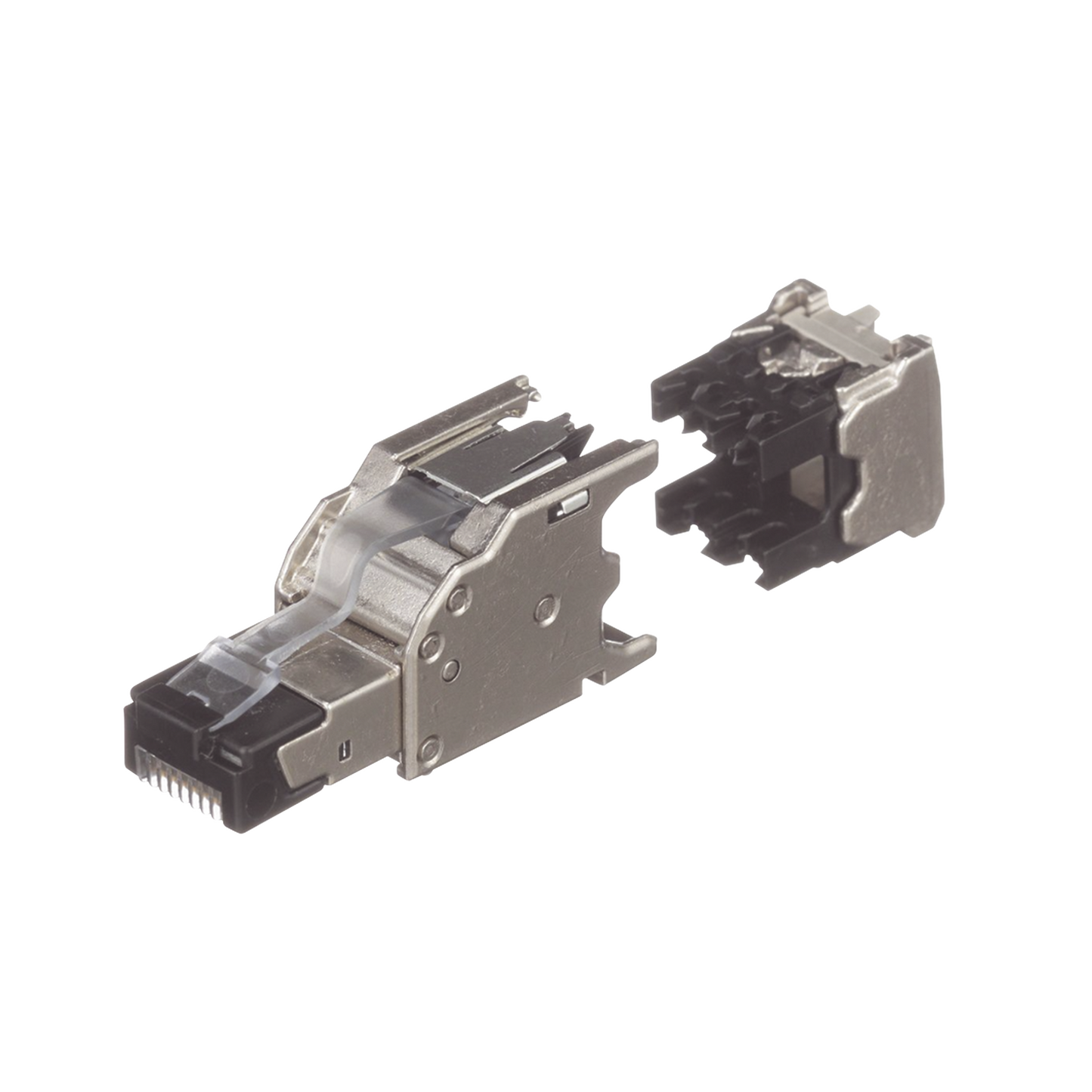 Plug RJ45 Blindado Instalación Recta Terminación en Campo Certificable Compatible con Cat5e Cat6 y Cat6A Color Plata Paquete de 10 Piezas PANDUIT - Imagen 3