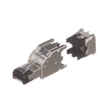 Plug RJ45 Blindado Instalación Recta Terminación en Campo Certificable Compatible con Cat5e Cat6 y Cat6A Color Plata Paquete de 10 Piezas PANDUIT - Imagen 3