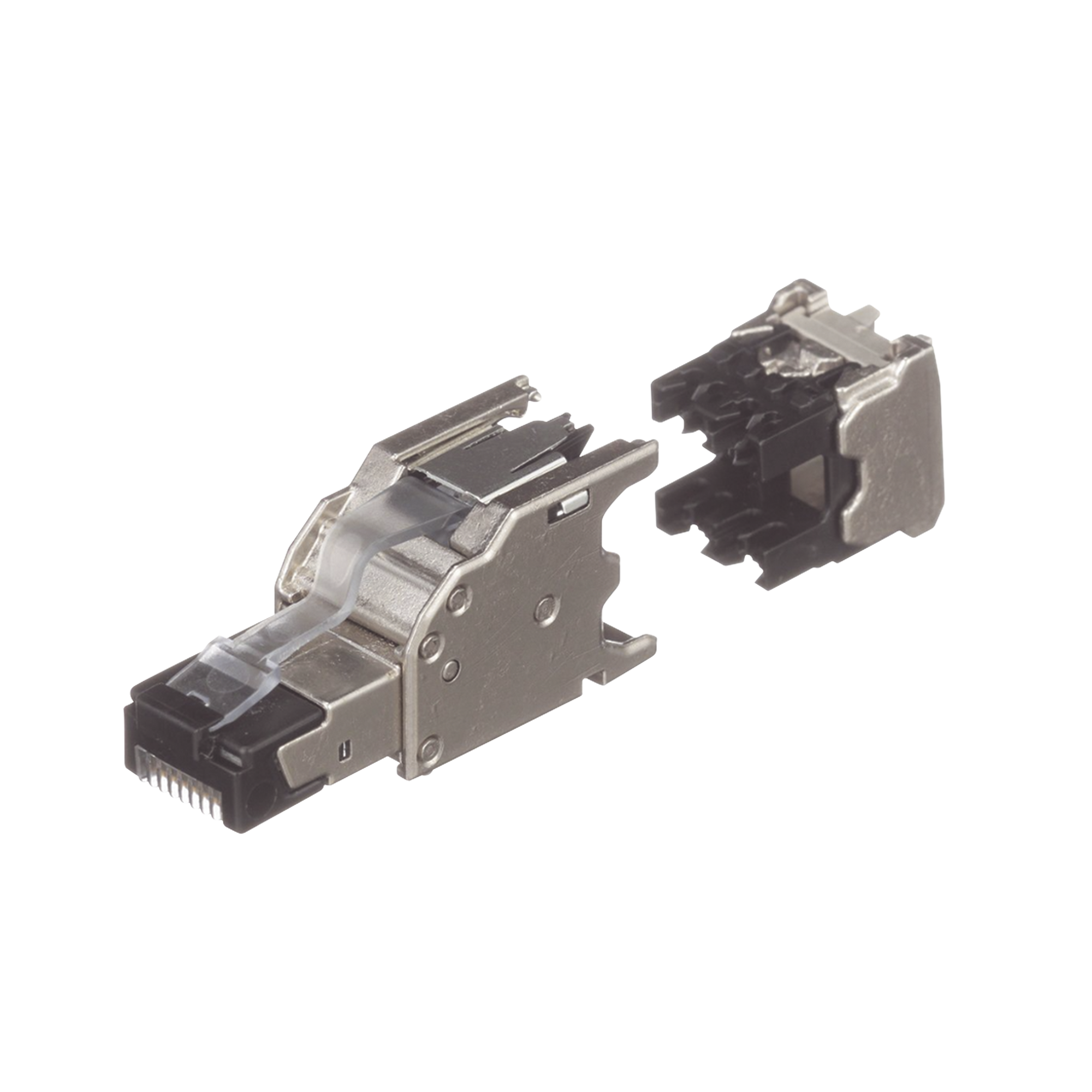 Plug RJ45 Blindado Instalación Recta Terminación en Campo Certificable Compatible con Cat5e Cat6 y Cat6A Color Plata Paquete de 10 Piezas PANDUIT - Imagen 3