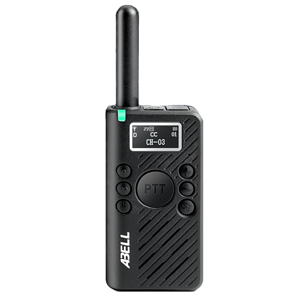 Radio Portátil DMR Mini UHF 400-480 MHz 32 Canales Cifrado ARC4 USB-C 126g ABELL X1 Pro
