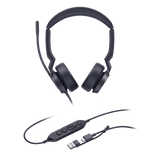 Auriculares Diadema Profesional con Cancelación AI, Audio HD y Compatibilidad Universal Yealink UH44 Dual UC USB-C/A