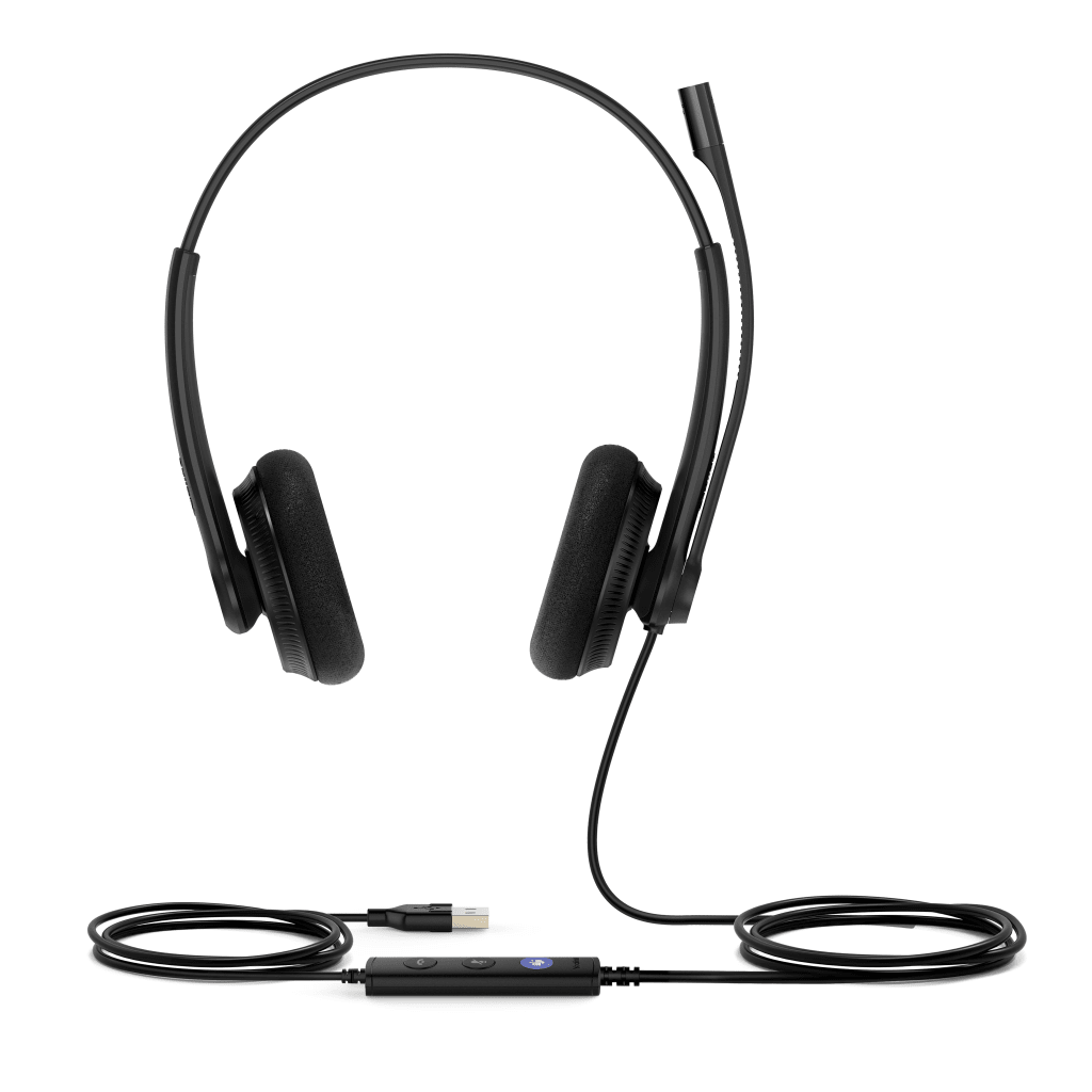 Auriculares Diadema Profesional con AI Noise Cancelation, Almohadillas de Esponja y Certificación Microsoft Teams Yealink UH34 Lite Dual USB-C/A - SILYMX