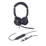 Auriculares Diadema Profesional con Cancelación de Ruido AI y Certificación Microsoft Teams Yealink UH46 Dual Teams USB-C/A –