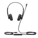 Auriculares Diadema Alámbrica Profesional para Teléfonos IP y Computadoras Yealink UH34 Dual UC USB