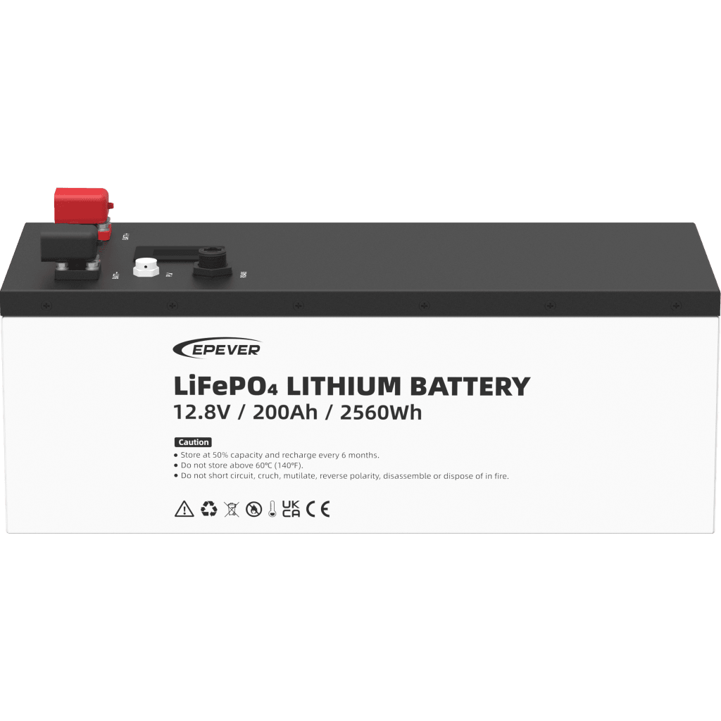 BateríasEPEVERLFP200EP128V2Batería de litio Epever LiFeO4 12.8Vcc 200Ah 2.56Kwh Pantalla LCD para Monitoreo Local Carcasa Metálica LFP200EP128V2 - SILYMX