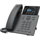 Teléfono IP Grandstream Grado Operador 3 Líneas 12 Botones Virtuales Multiuso Pantalla LCD 2.8 Pulgadas Puertos Gigabit con PoE Audio HD Compatible con GDMS GRP2611G