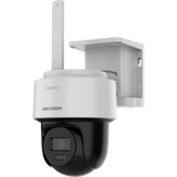 Kit Solar IP All in One AOV PT IP 4 Megapixel Lente 2.8 mm Panel Solar + Batería de Respaldo de Litio (9000 mAh) Conexión 4G Audio de Dos Vías Dual Light IP66 Micro SD DS-2CFSP4/4G/LA