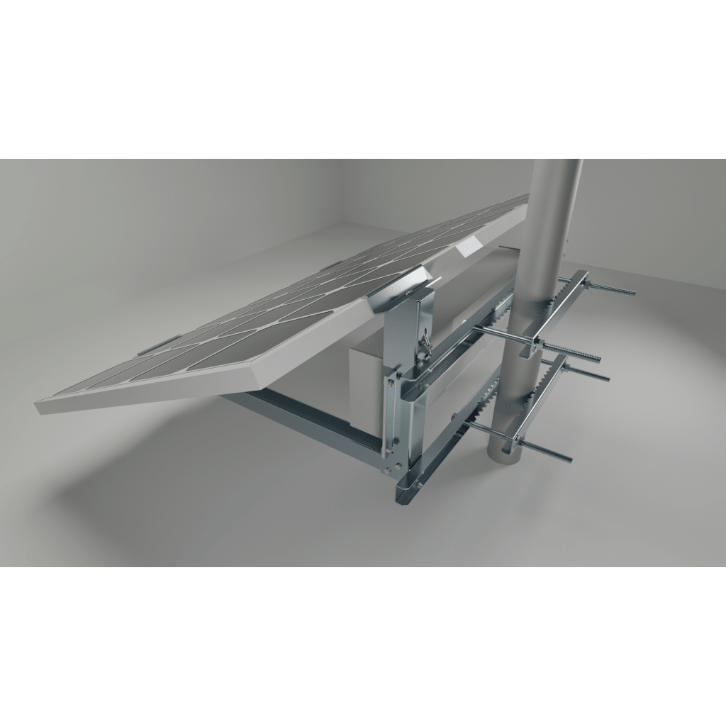 Montaje para Panel Solar de Poste para panel LR528HTH225M y batería LIPV100A EPI-MB225-V1 - SILYMX