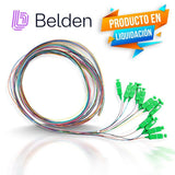 Empalmes Fibra ÓpticaBELDENFTSSB900PR12Pigtail De Terminación De Campo Belden OS2 SC Simplex APC Buffer 900 Um 12 Fibras Codificadas En Color Longitud 2 Metros FTSSB900PR12 - SILYMX