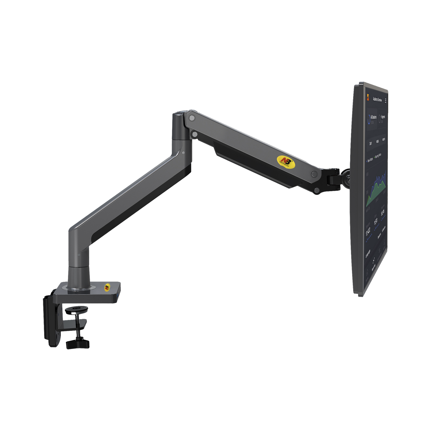 Soporte de Escritorio Articulado / Monitores 22-40" / Carga 15 kg (33 lbs) / VESA 75x75 y 100x100 / Giro 360° / Altura 320 mm (1.05 ft) NB-EPCOM - Imagen 1