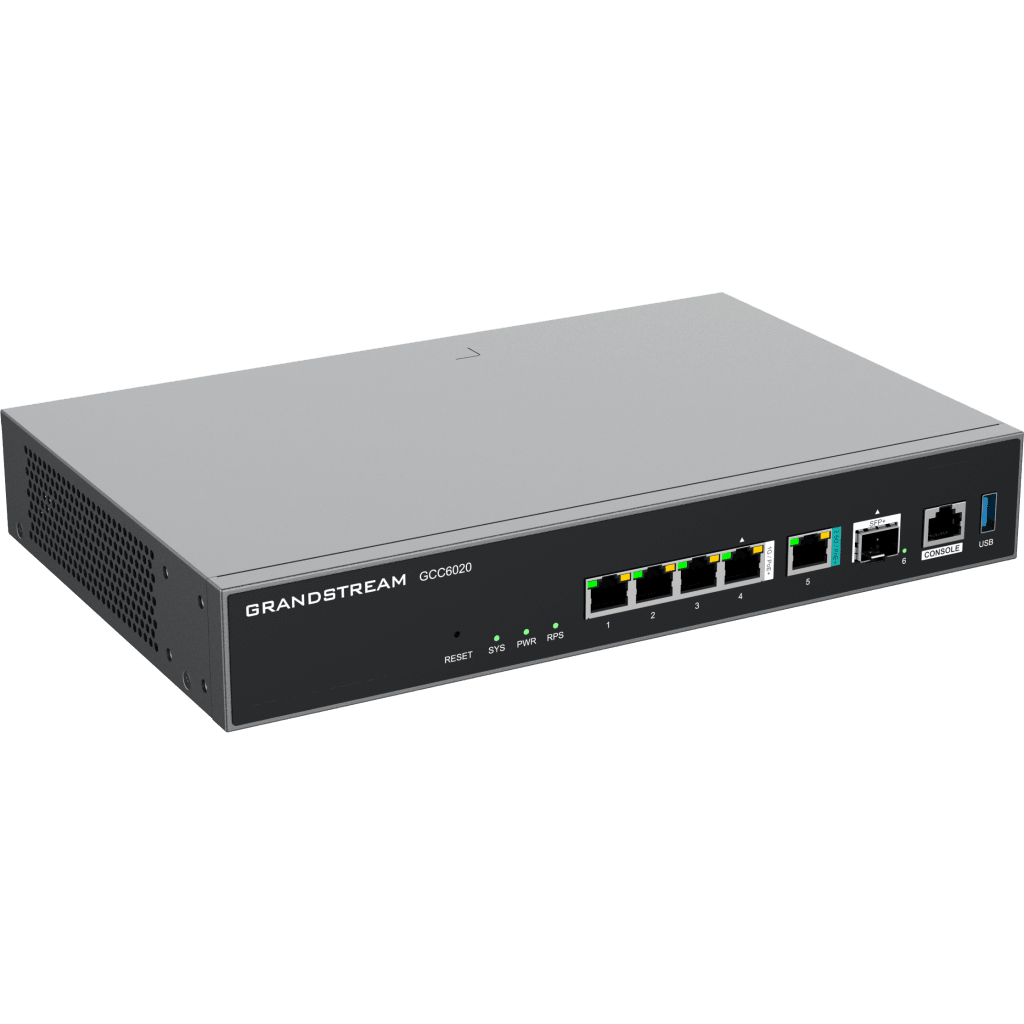 Dispositivo de Convergencia de Redes GCC6020 / Router VPN / Firewall de Próxima Generación / IP PBX / Switch de Red / 4 Puertos Gigabit Ethernet / 1 Puerto SFP+ 10 Gigabit / 1 Puerto 2.5 Gigabit / Administración en la Nube GDMS / Mont GRANDSTREAM - Imagen 1