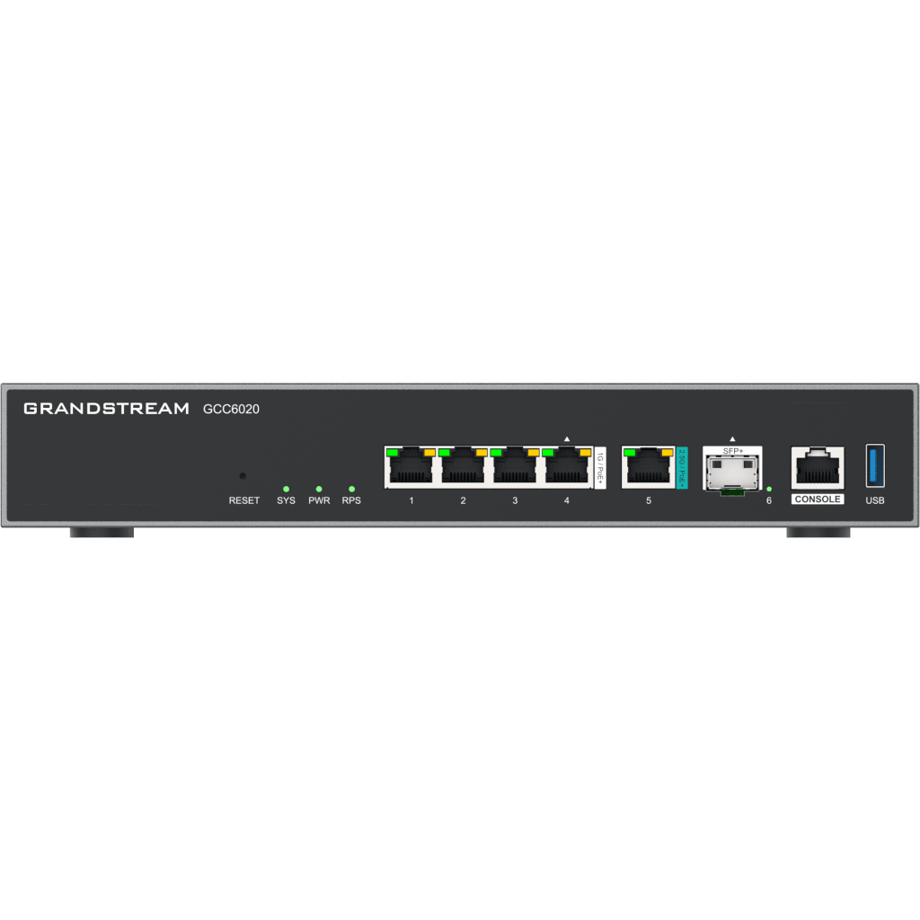 Dispositivo de Convergencia de Redes GCC6020 / Router VPN / Firewall de Próxima Generación / IP PBX / Switch de Red / 4 Puertos Gigabit Ethernet / 1 Puerto SFP+ 10 Gigabit / 1 Puerto 2.5 Gigabit / Administración en la Nube GDMS / Mont GRANDSTREAM - Imagen 3