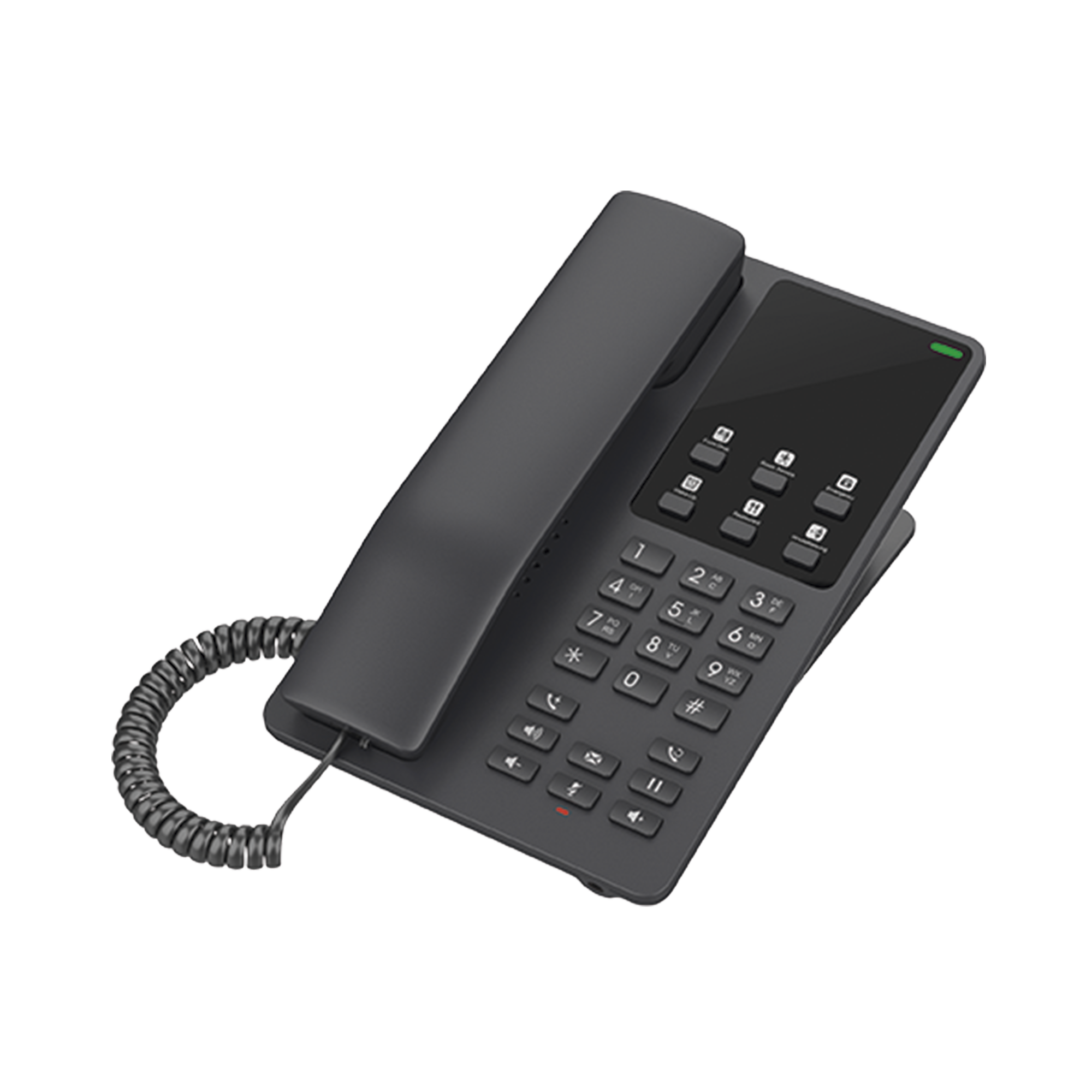 Teléfono IP Hotelero Wi-Fi, 2 líneas SIP con 2 cuentas, codec Opus, IPV4/IPV6, color negro, con gestión en la nube GDMS GRANDSTREAM - Imagen 1