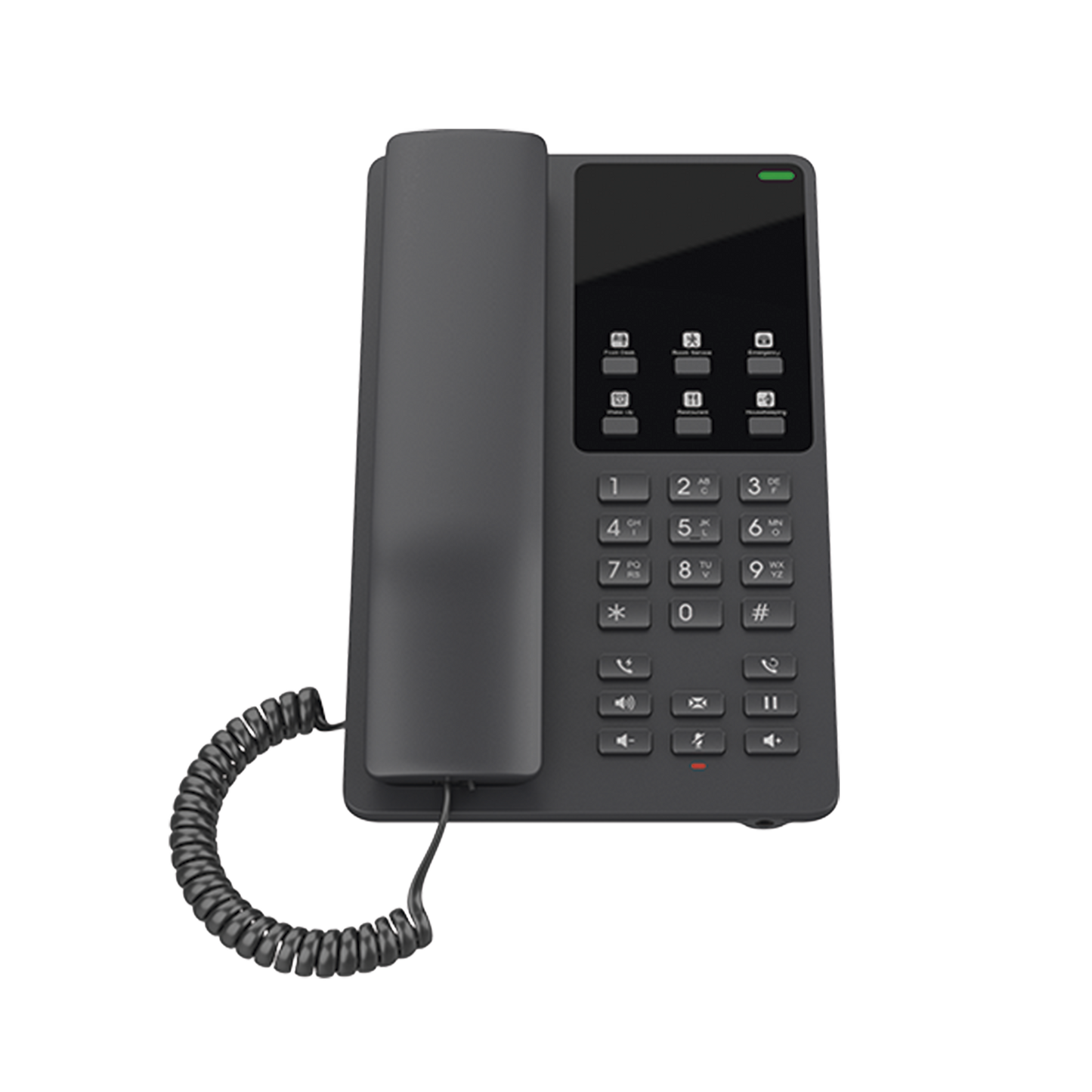 Teléfono IP Hotelero Wi-Fi, 2 líneas SIP con 2 cuentas, codec Opus, IPV4/IPV6, color negro, con gestión en la nube GDMS GRANDSTREAM - Imagen 2