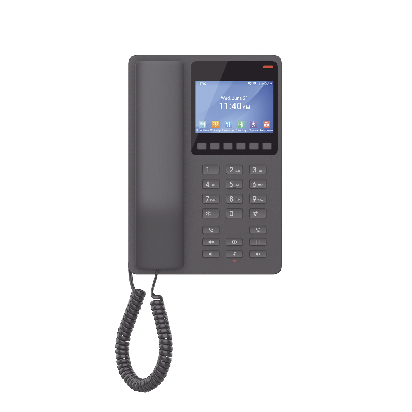 Teléfono IP Hotelero con pantalla LCD a color, 2 líneas SIP con 2 cuentas, codec Opus, IPV4/IPV6, color negro, con gestión en la nube GDMS GRANDSTREAM - Imagen 4