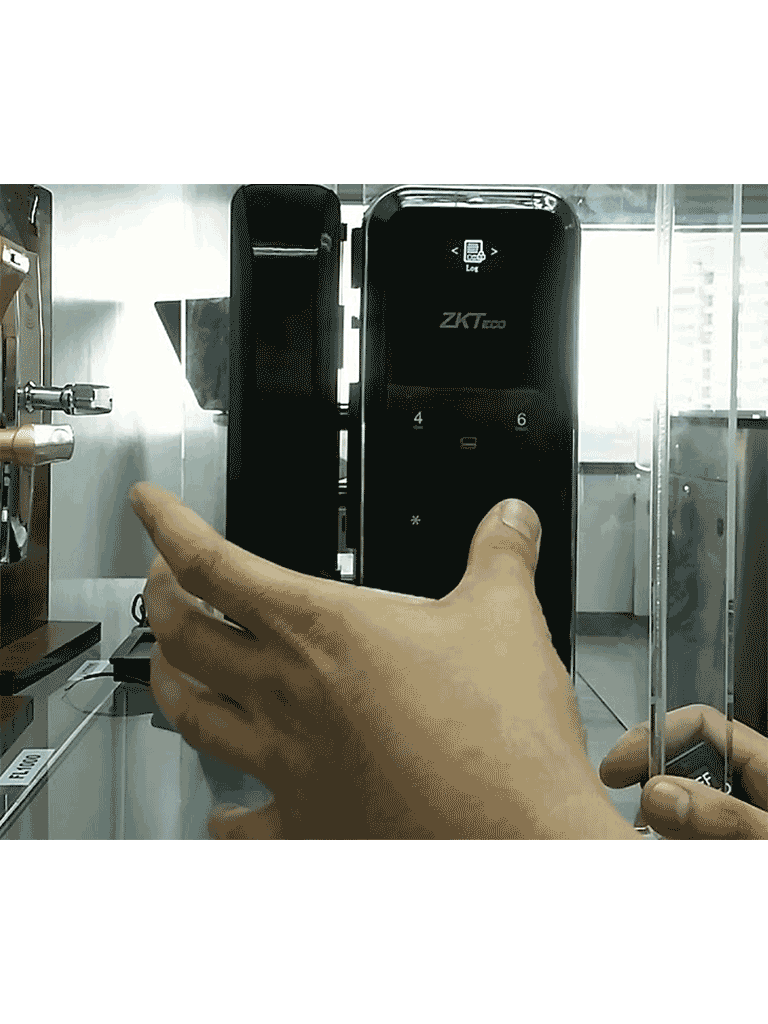 CerradurasZKTECOGL300Cerradura Biométrica Vidrio 100 Usuarios Huella Tarjeta Mifare Control Remoto ZKTECO GL300 - SILYMX