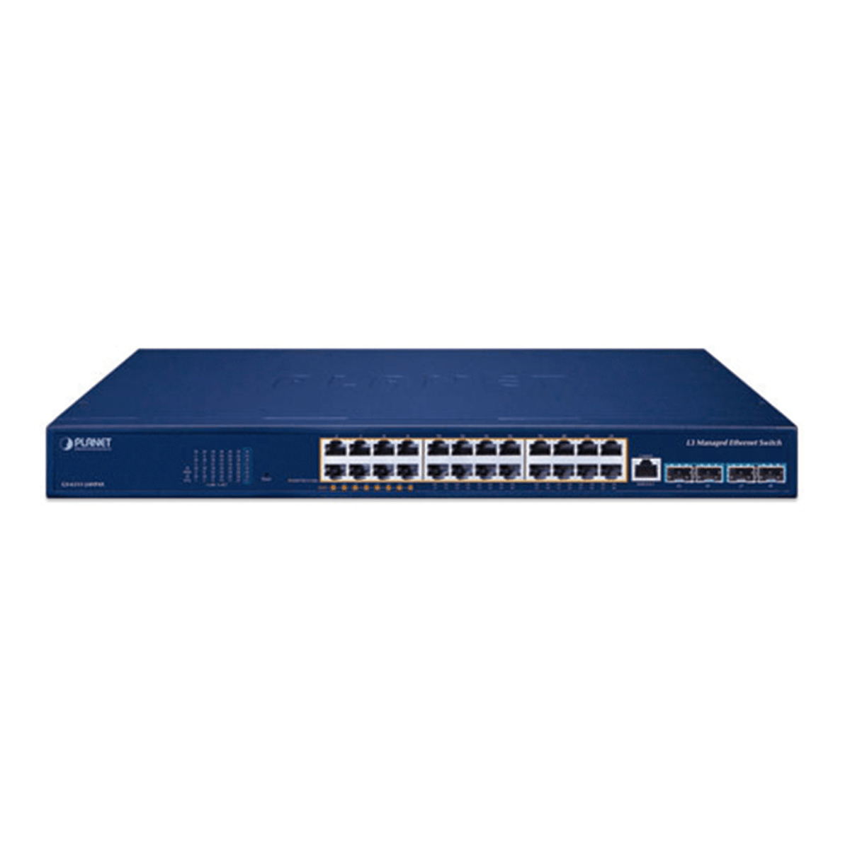 Switches PoEPLANETGS-6311-24HP4XSwitch Administrable Capa 3 24 Puertos Gigabit PoE++ 480W 4 SFP+ 10G PLANET GS - 6311 - 24HP4X - SILYMX