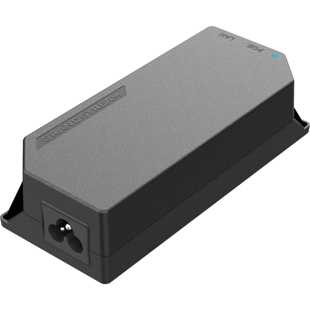 PoE Injector Grandstream 15W MultiGigabit / Compatible con IEEE 802.3af / 1x 2.5Gbps RJ45 LAN IN / 1x 2.5Gbps RJ45 LAN OUT con PoE 15.5W / 100~240VAC / 54VDC / Plug-and-Play / FCC, CE, RCM, IC - Imagen 1