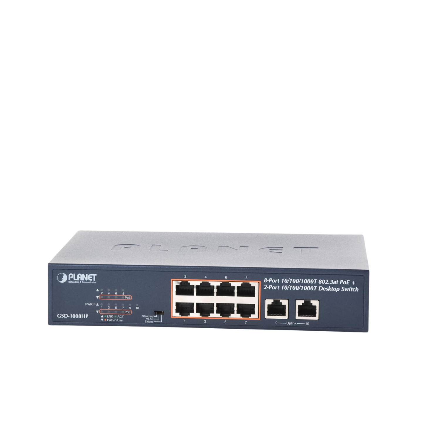 Switch No Administrable Poe De 8 Puertos 10/100/1000 Mbps Con Poe 802.3Af/At PLANET - Imagen 3