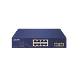 Switches PoEPLANETGSD-1022UPSwitch PoE+ No Administrable 8 Puertos Gigabit 240W 2 SFP PLANET GSD - 1022UP - SILYMX