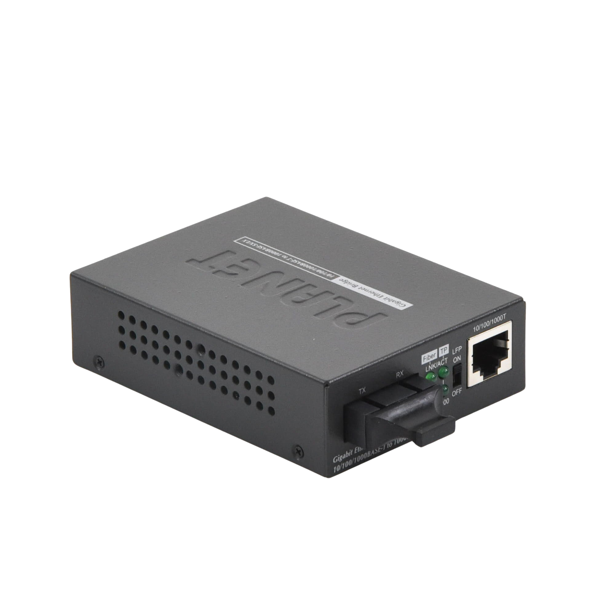 Convertidor de Medios UTP/Fibra Óptica de 1000 Mbps, Multi-Modo, Hasta 550 m, Conector SC PLANET - Imagen 1