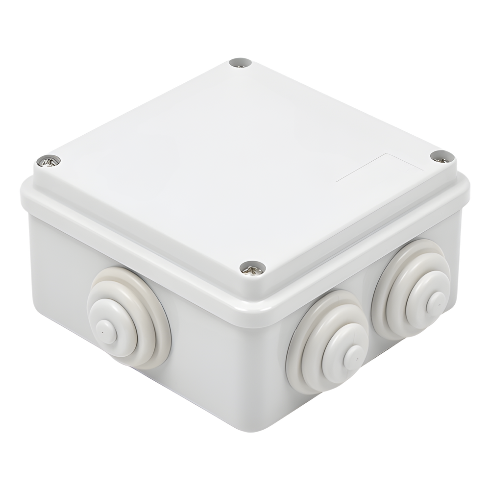 Caja de derivación de PVC Auto-extinguible con 6 entradas tapa atornillada 100x100x50 MM (Medidas internas) (IP55) GEWISS - Imagen 1