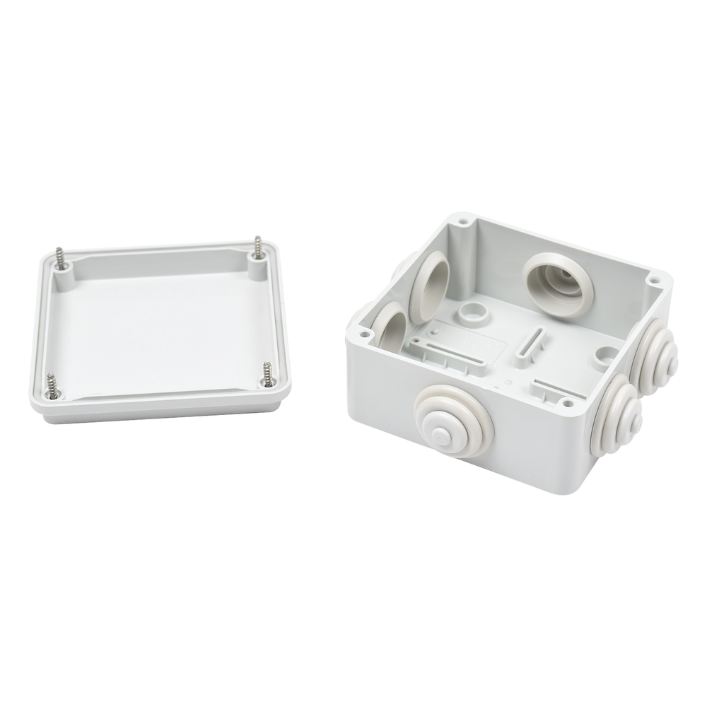 Caja de derivación de PVC Auto-extinguible con 6 entradas tapa atornillada 100x100x50 MM (Medidas internas) (IP55) GEWISS - Imagen 2