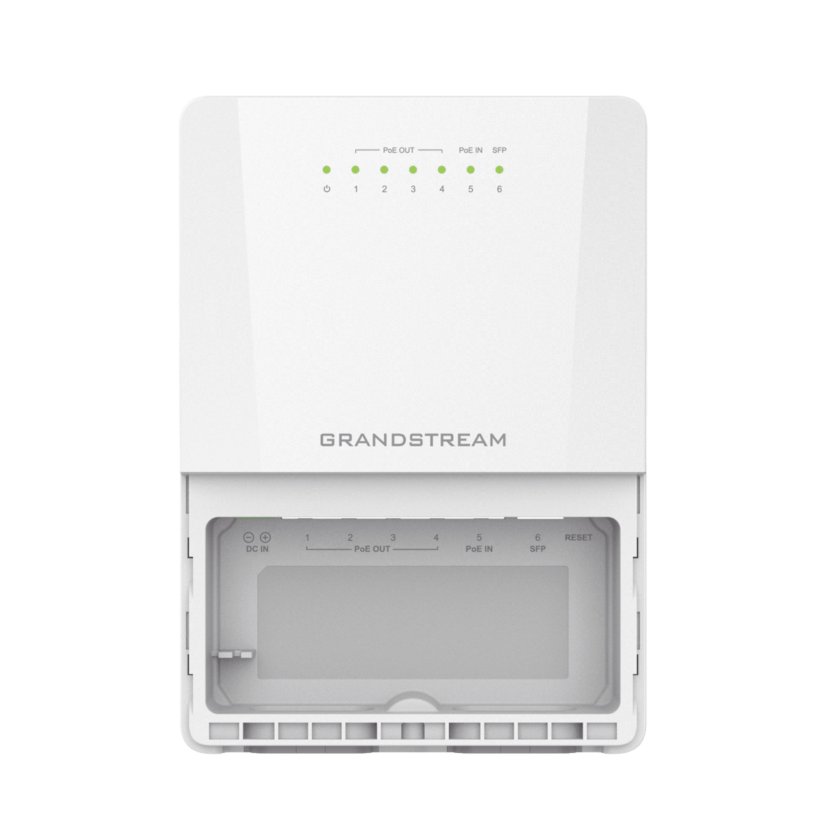 Switches PoEGRANDSTREAMGWN7710RSwitch PoE Lite 6 Puertos (5GE+1SFP) Exterior IP66 Administrable Grandstream GWN7710R - SILYMX
