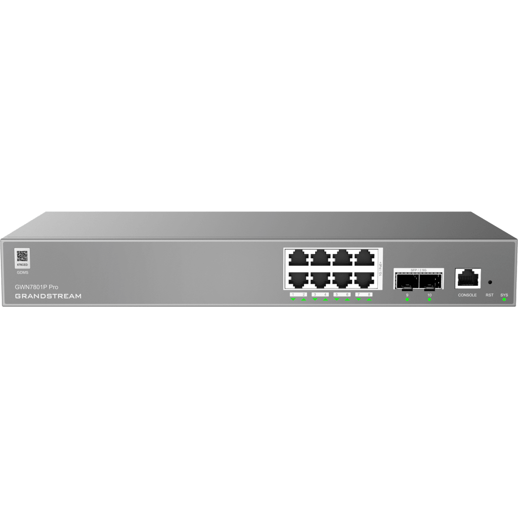 Switch de Red Empresarial L2++ / Serie GWN7800 Pro / 8 Puertos Gigabit PoE 120W / 2 Puertos 2.5GG SFP / Gestión Cloud GDMS / VLAN 4K / QoS Avanzado / Seguridad Integral GRANDSTREAM - Imagen 1