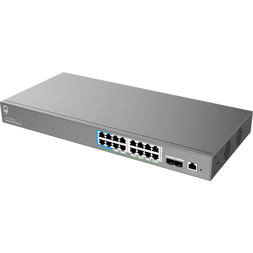Switch de Red Empresarial L2++ / Serie GWN7800 Pro / 16 Puertos Gigabit PoE 250W / 2 Puertos SFP+ / Gestión Cloud GDMS / VLAN 4K / QoS Avanzado / Seguridad Integral GRANDSTREAM - Imagen 3