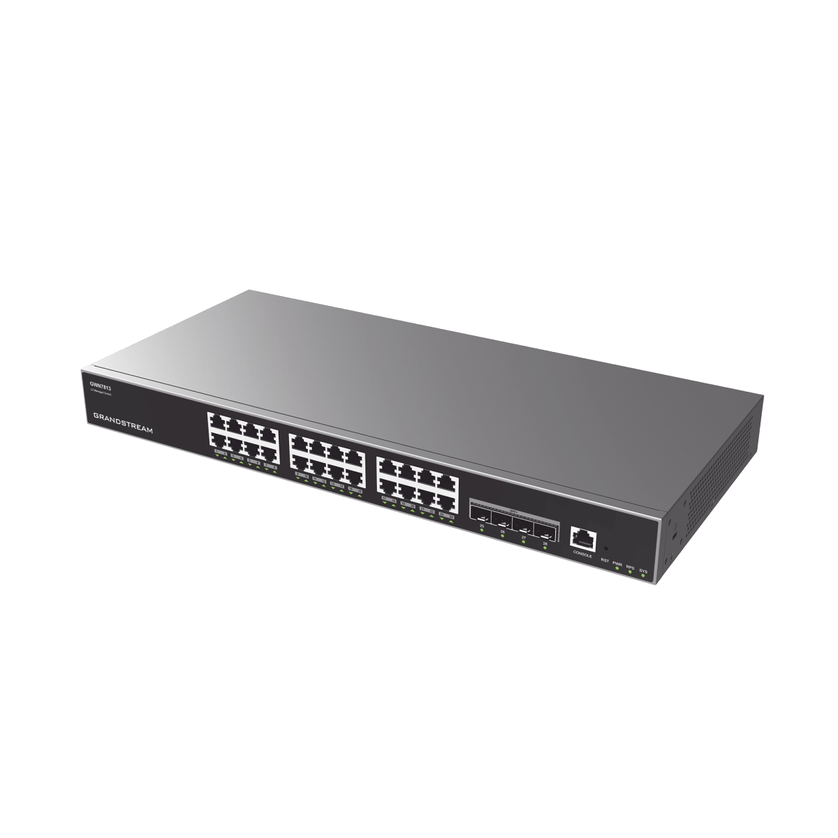 SwitchesGRANDSTREAMGWN7813Switch Capa 3 Administrable 24 Puertos Gigabit 4 SFP+ 10G Compatible GWN Cloud Grandstream GWN7813 - SILYMX