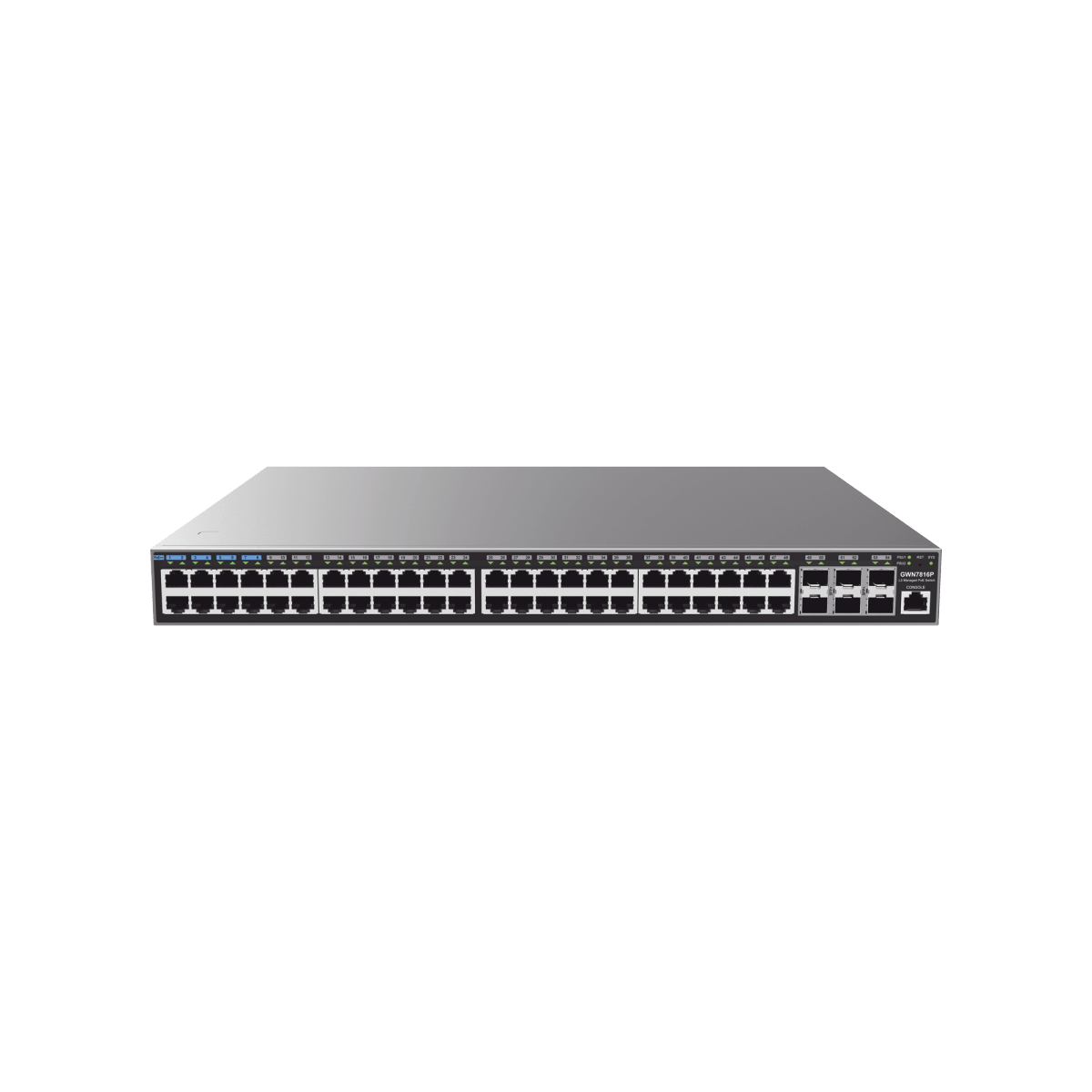 Switches PoEGRANDSTREAMGWN7816PSwitch Capa 3 PoE+ 48 Puertos Gigabit 740W 6x SFP+ 10G GWN Cloud Grandstream GWN7816P - SILYMX