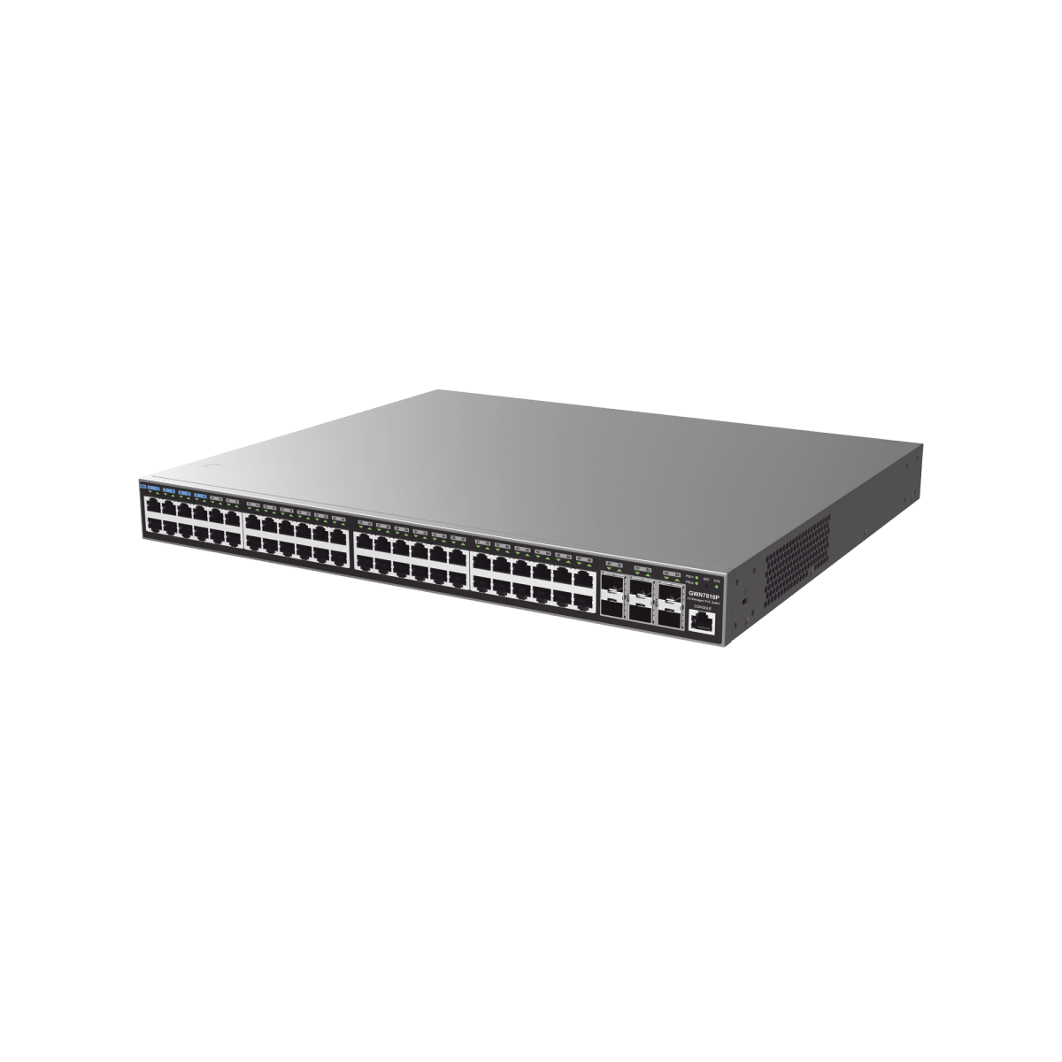 Switches PoEGRANDSTREAMGWN7816PSwitch Capa 3 PoE+ 48 Puertos Gigabit 740W 6x SFP+ 10G GWN Cloud Grandstream GWN7816P - SILYMX