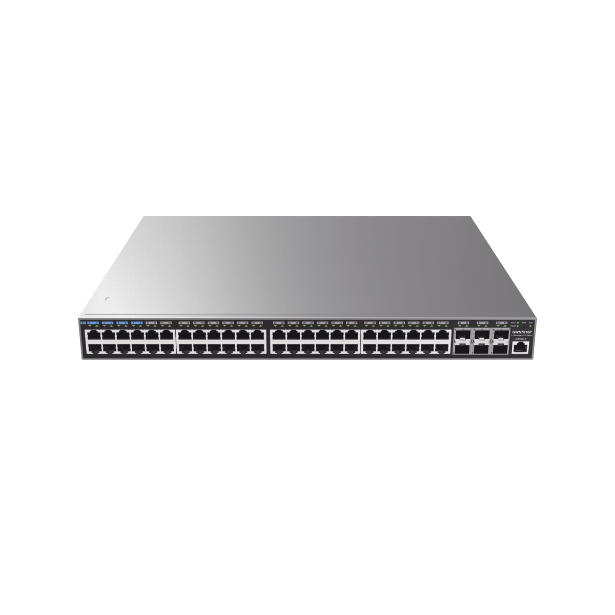 Switches PoEGRANDSTREAMGWN7816PSwitch Capa 3 PoE+ 48 Puertos Gigabit 740W 6x SFP+ 10G GWN Cloud Grandstream GWN7816P - SILYMX