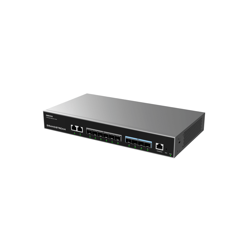 SwitchesGRANDSTREAMGWN7830Switch Agregación Capa 3 12 Puertos 4x 10G SFP+ 6x SFP QoS Stacking IPv6 Grandstream GWN7830 - SILYMX