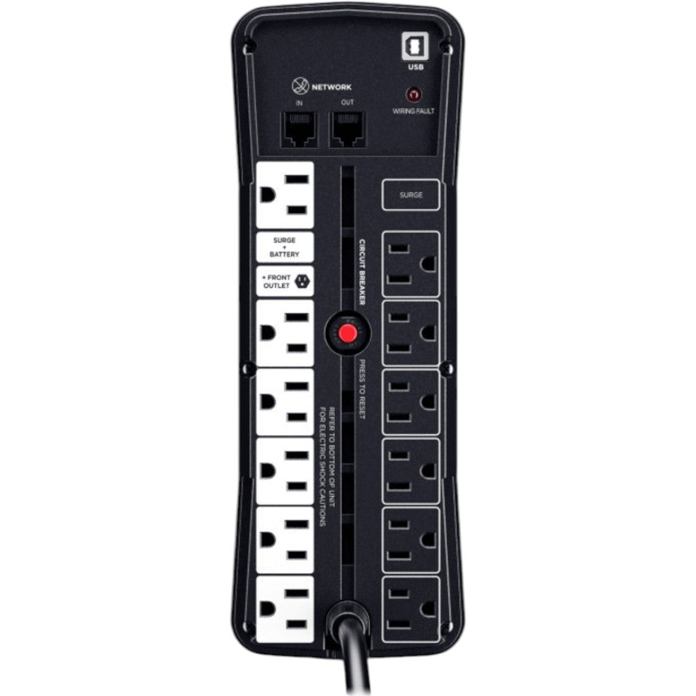 UPS Gamer de 1500 VA/1000 W, Topología Línea Interactiva, Entrada 120 Vca NEMA 5-15P, y 13 Salidas NEMA 5-15R, Puerto USB, Con Regulador de Voltaje (AVR) CYBERPOWER - Imagen 3