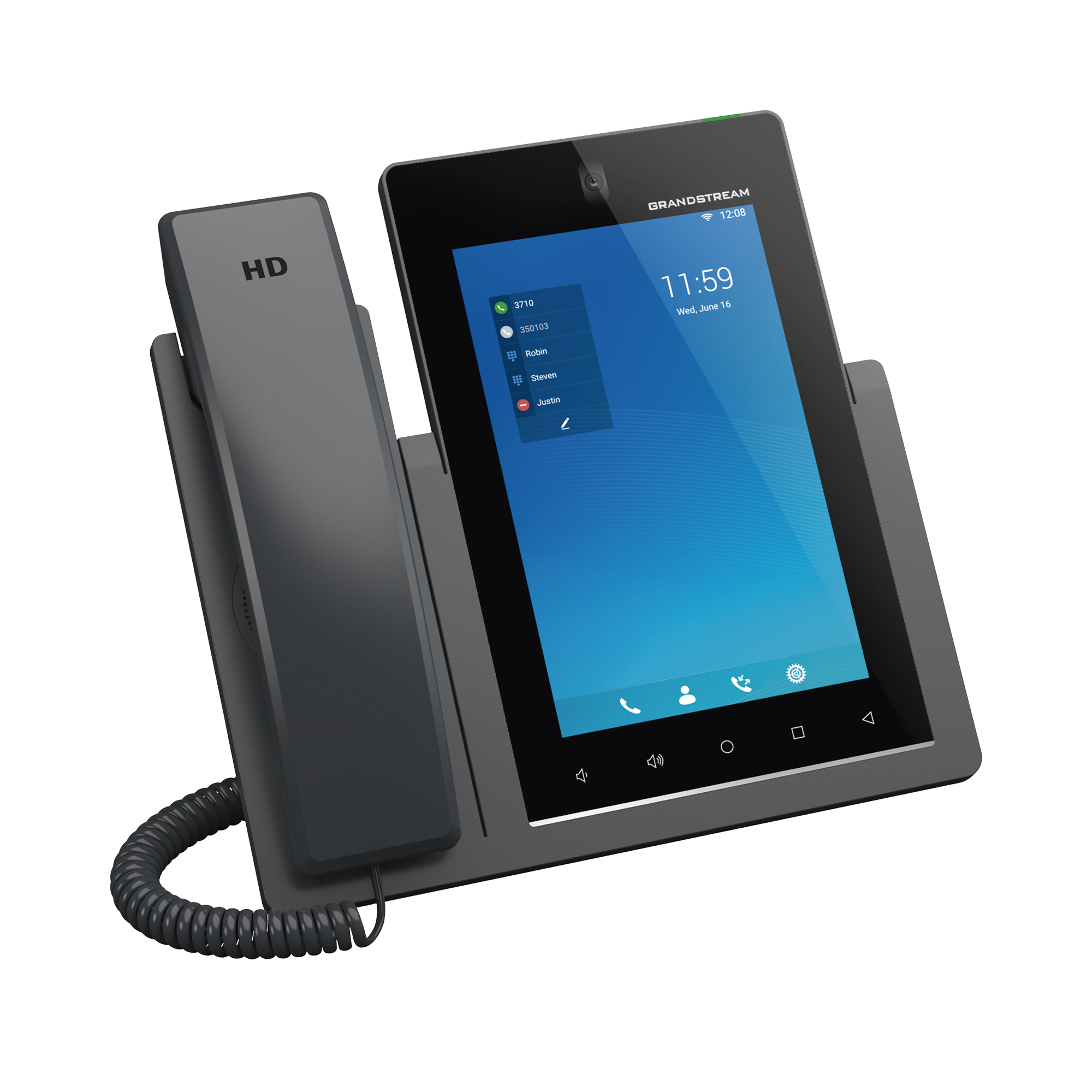Teléfono IP Android 11, 16 líneas SIP con 16 cuentas, pantalla táctil 7", puertos Gigabit, Wi-Fi, Bluetooth, PoE, codec Opus, IPV4/IPV6 con gestión en la nube GDMS GRANDSTREAM - Imagen 3