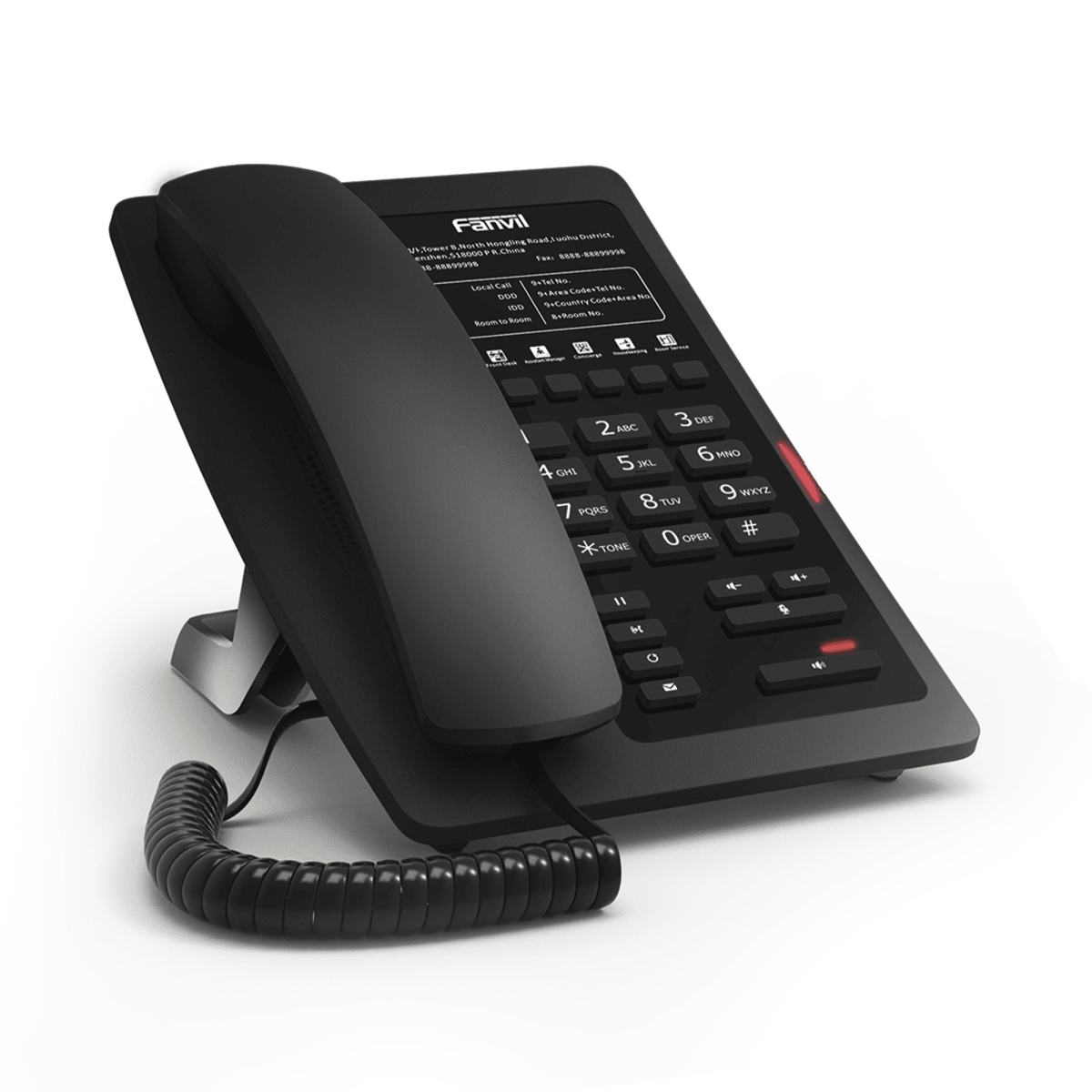 VoIP Telefonia IP VideoconferenciaFANVILH3WBTeléfono IP WiFi Hotelería 6 Teclas Hotline PoE Plantilla Personalizable Fanvil H3WB - SILYMX