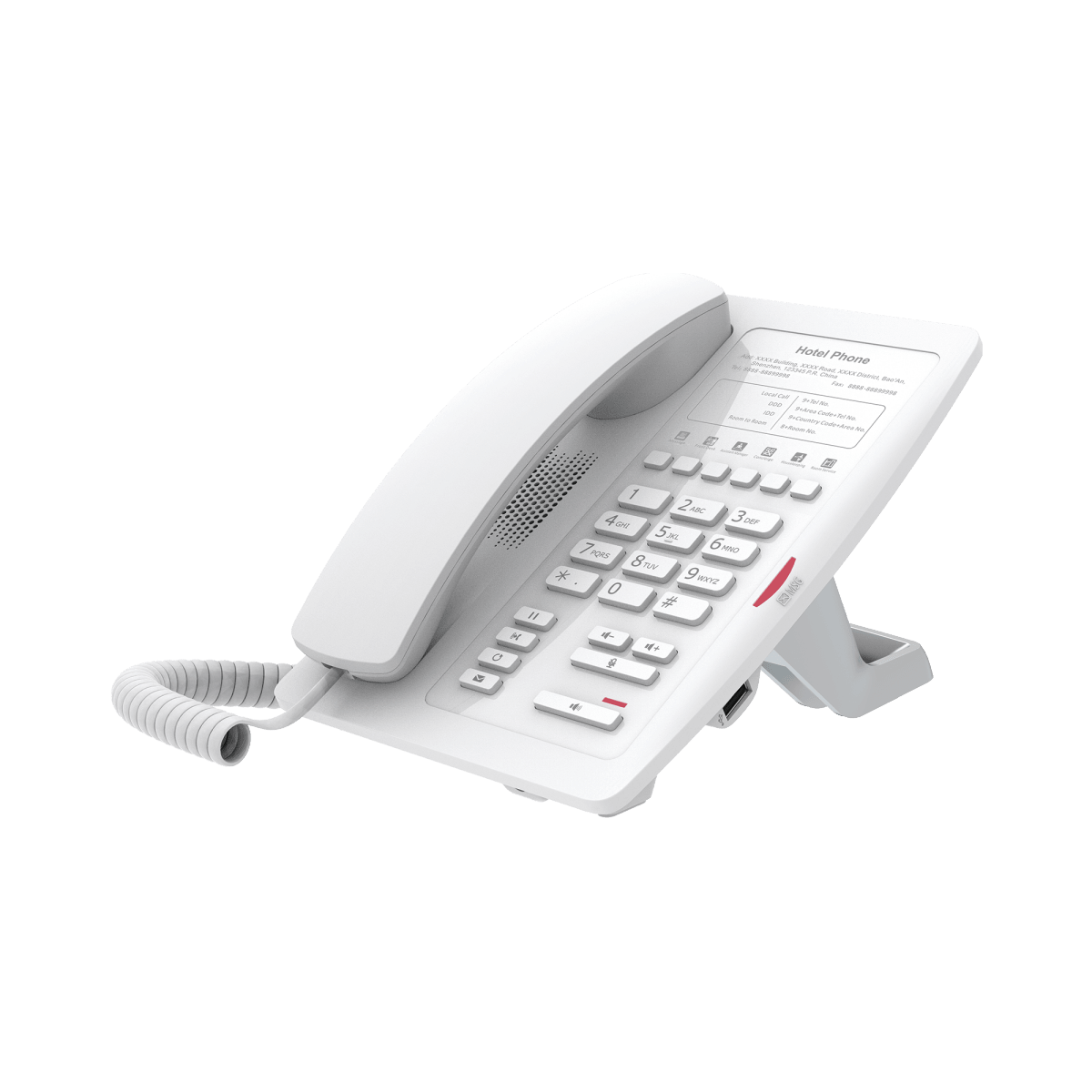 VoIP Telefonia IP VideoconferenciaFANVILH3WWTeléfono IP WiFi Hotelería 6 Teclas Hotline Plantilla Personalizable PoE Fanvil H3WW - SILYMX