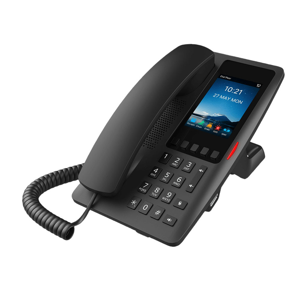 VoIP Telefonia IP VideoconferenciaFANVILH6WBTeléfono IP Wi - Fi Hotelero con PoE Puerto USB para Carga y Pantalla LCD de 3.5in Fanvil H6WB - SILYMX
