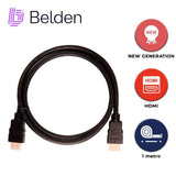 Cable HDMI y ConectoresBELDENHDE001MBCable HDMI 1m (3ft) Alta Velocidad 4K Ethernet Belden HDE001MB - SILYMX