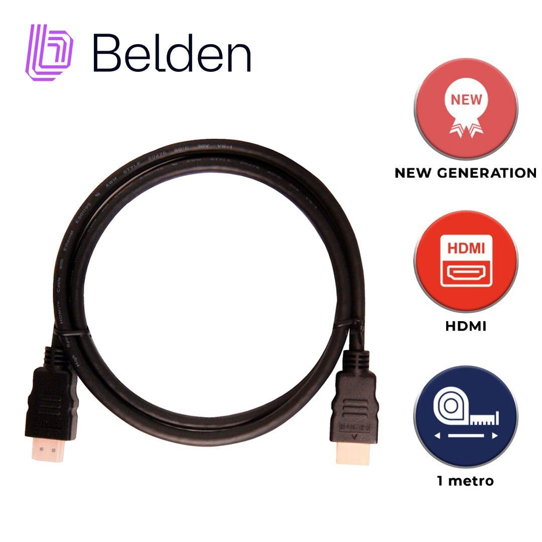 Cable HDMI y ConectoresBELDENHDE001MBCable HDMI 1m (3ft) Alta Velocidad 4K Ethernet Belden HDE001MB - SILYMX