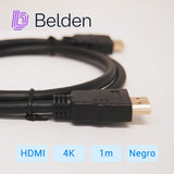 Cable HDMI y ConectoresBELDENHDE001MBCable HDMI 1m (3ft) Alta Velocidad 4K Ethernet Belden HDE001MB - SILYMX